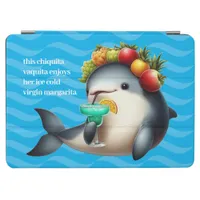 Cute Chiquita Vaquita Enjoying a Virgin Margarita iPad Air Cover