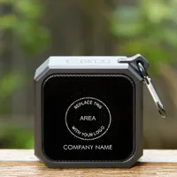 Simple Company Name Logo Black Bluetooth Speaker