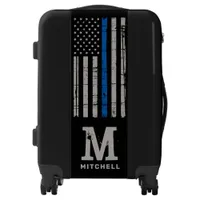 Personalized Thin Blue Line Police Luggage