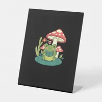 Cottagecore Mushroom Forest Toad Goblincore Mycolo Pedestal Sign