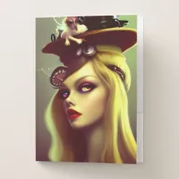 Steampunk Alice Pocket Folder