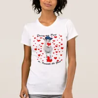 Promote the Goat - Billy Goat With Red Hearts T-Shirt