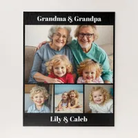 Personalized Grandma, Grandpa and Grandkids Photo Jigsaw Puzzle