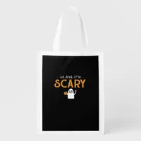 Eat Drink And Be Scary Classic Aesthetic Unique Grocery Bag