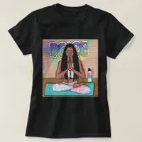 Urban Art | Pretty Woman doing Meditation  T-Shirt