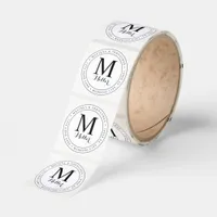 Modern Monogram Elegant Return Address Label
