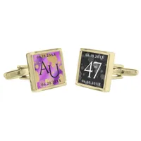 Elegant 47th Amethyst Wedding Anniversary Cufflinks