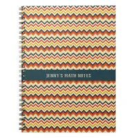 Customizable Chevron Pattern with Retro Color Pale Notebook