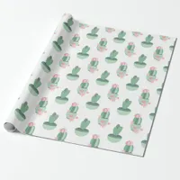 Cactus Garden Pattern Wrapping Paper