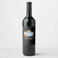 Funny Halloween Boo, Pumpkin Trumpkin, Make Hallow Wine Label