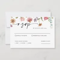 Wildflower Wedding RSVP Card