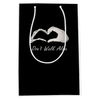 Don't Walk White Classic Skeleton Hands Hearts Medium Gift Bag