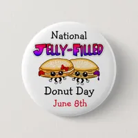 National Jelly-Filled Donut Day   Button