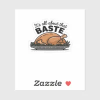 All About That Baste Christmas Classic Retro Look Sticker