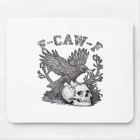 Gothic Funny F-Caw-F Humor Crow Essential Retro St Mouse Pad