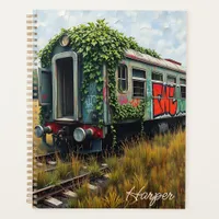 Ivy and Graffiti  Covered Abandoned Train Planner