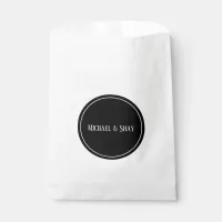 Classic Black & White Wedding Favor Bag