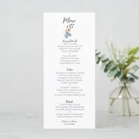 Watercolor Wildflowers Wedding  Menu