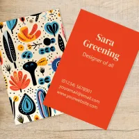 Colourful pattern professional unique job any business card