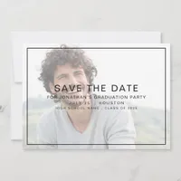 Simple Photo Light Overlay Border 2025 Graduation Save The Date