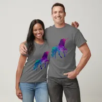 Galaxy Unicorn Sky Colors of Blue & Purple Unisex T-Shirt