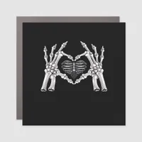 Skeleton Ribs Hand Heart Sign