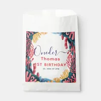 Cute Kids Watercolor Oneder the Sea 1st Birthday Favor Bag