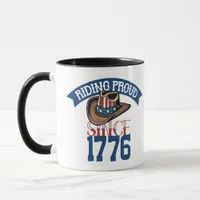 Riding Proud Since 1776 with Stars and Stripes Mug