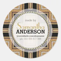 Squazo ArtDeco Gold Black Made By Labels Stickers