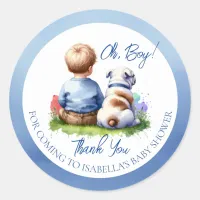 Thank You | Baby Shower Favor Classic Round Sticker