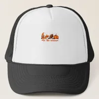 Tis The Season Fall Gnome Football Design Trucker Hat