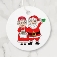 Mr and Mrs Santa Claus to and from gift Tags