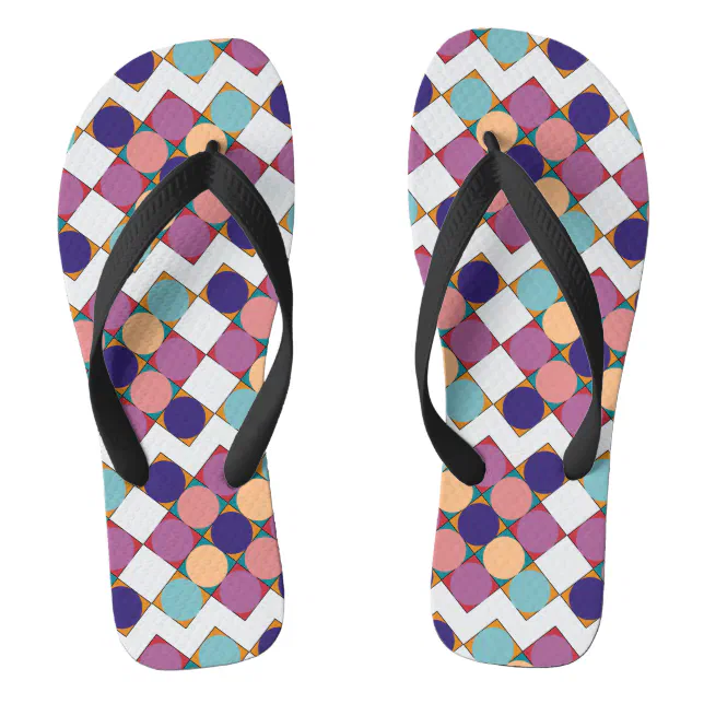 70’s checkerboard pattern flip flops