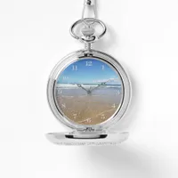 Coastal Beach View | Soulac Sur Mer France Pocket Watch