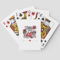 Skeleton Hands Valentines Day Classic Poker Cards