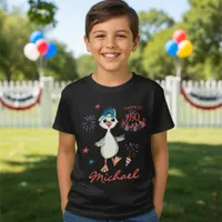 America's 250th Kids Patriotic Silly Goose Boy's  T-Shirt