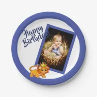 Photo blue birthday boy paper plates