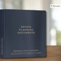 Blue and Gold Estate Planning 3 Ring Binder