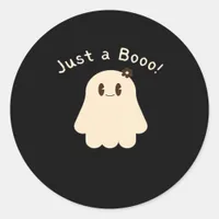 Halloween Just a Boo Trick or Treat Style Classic Round Sticker