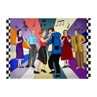 Couple Dancing  | Retro Nostalgic 1950's Acrylic Print