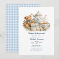 A Baby is Brewing Vintage Tea Party Baby Shower Invitation