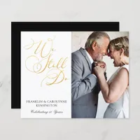 BUDGET Gold Foil Wedding Anniversary Vow Renewal