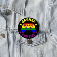 Gay Gaymer For Life Pride Flag Controller Button