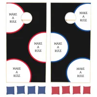Make up your own Rules Funny Outdoor Cornhole Set
