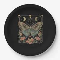 Whimsigoth Moth Shirt, Botanical Butterfly T Shirt Paper Plates