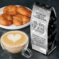 Elegant 25th Silver Wedding Anniversary Roasted Coffee