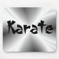 Faux Silver Metallic Karate Mouse Pad