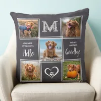 Personalized Pet Memorial Pet Loss Photo Collage Throw Pillow