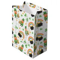 Child's Coloring Style Fun St Patrick's Day  Medium Gift Bag