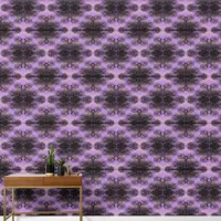 Black and Gold Pattern on Lilac | Wallpaper